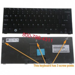 החלפת מקלדת לא עובדת למחשב נייד דל DELL Inspiron Netbook Mini 10V / 1010 / 1011 keyboard PK130831A00 , MP-08G43US-6981 , W664N -