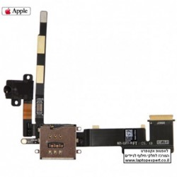 כבל אודיו ומתאם לחיבור סים עבור אייפד 2 - חלק מקורי Original Audio Jack Flex Cable with 3G Card Connector for iPad 2 WiFi + 3G -