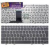 מקלדת למחשב נייד HP EliteBook 2560p 2570p US keyboard With Silver Frame